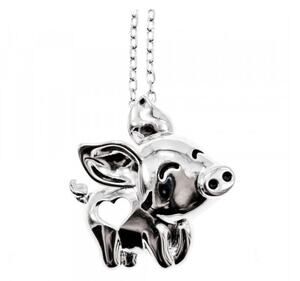 925 Sterling Silver "Pig" Chain With Pendant